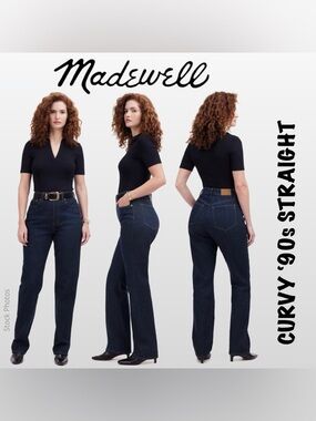 NWT Madewell Curvy '90s Straight Jean in Norman Wash (29)